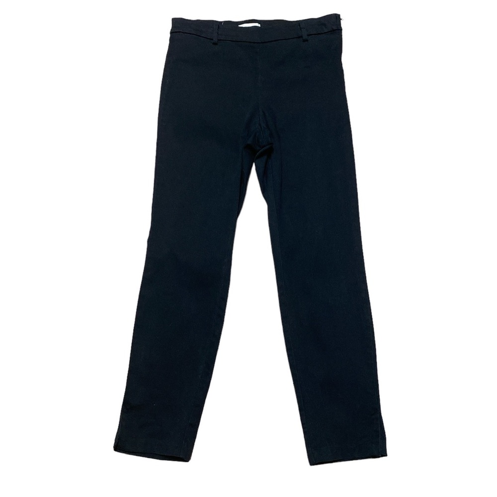 H&M Black Ankle Pant Side Zipper 8 Smooth Front Side Zipper Business Casual